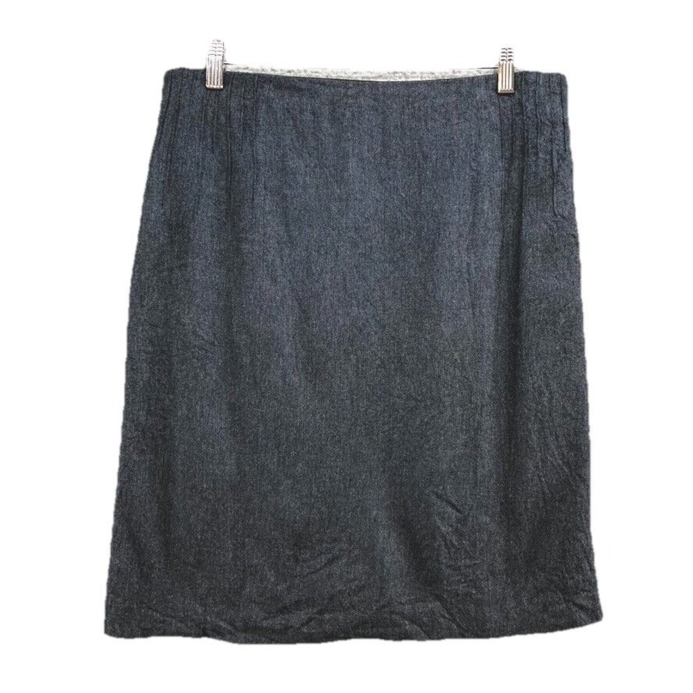 Armani Collezioni Straight Skirt‎ Womens 12 Blue Knee Length Career Teacher